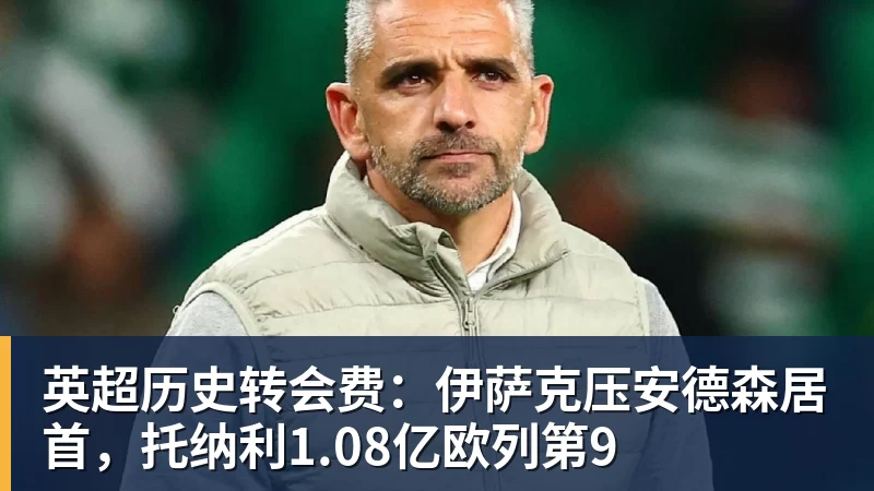 英超历史转会费：伊萨克压安德森居首，托纳利1.08亿欧列第9