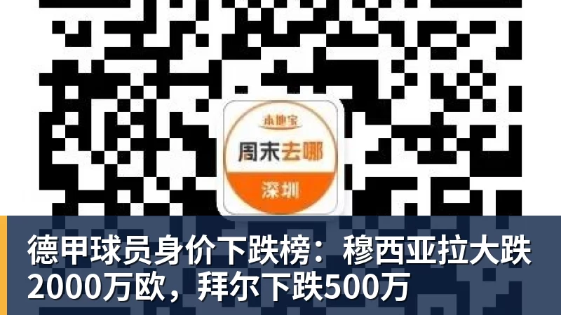 德甲球员身价下跌榜：穆西亚拉大跌2000万欧，拜尔下跌500万