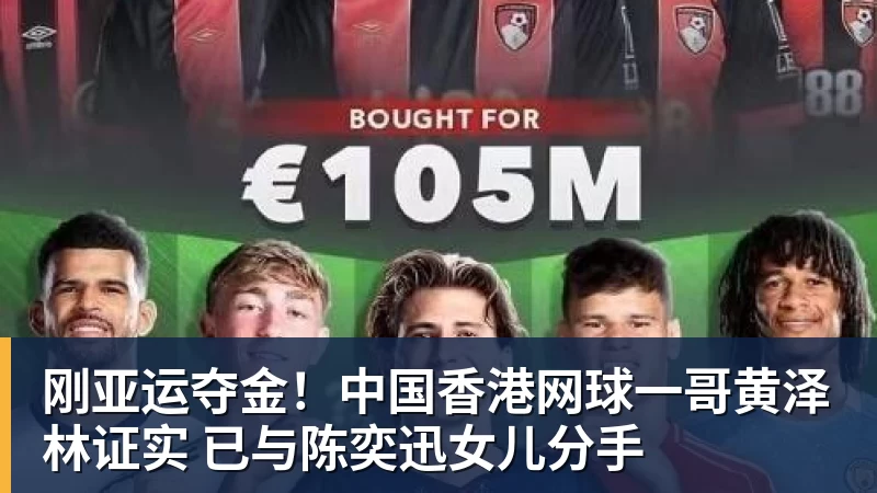 刚亚运夺金！中国香港网球一哥黄泽林证实 已与陈奕迅女儿分手